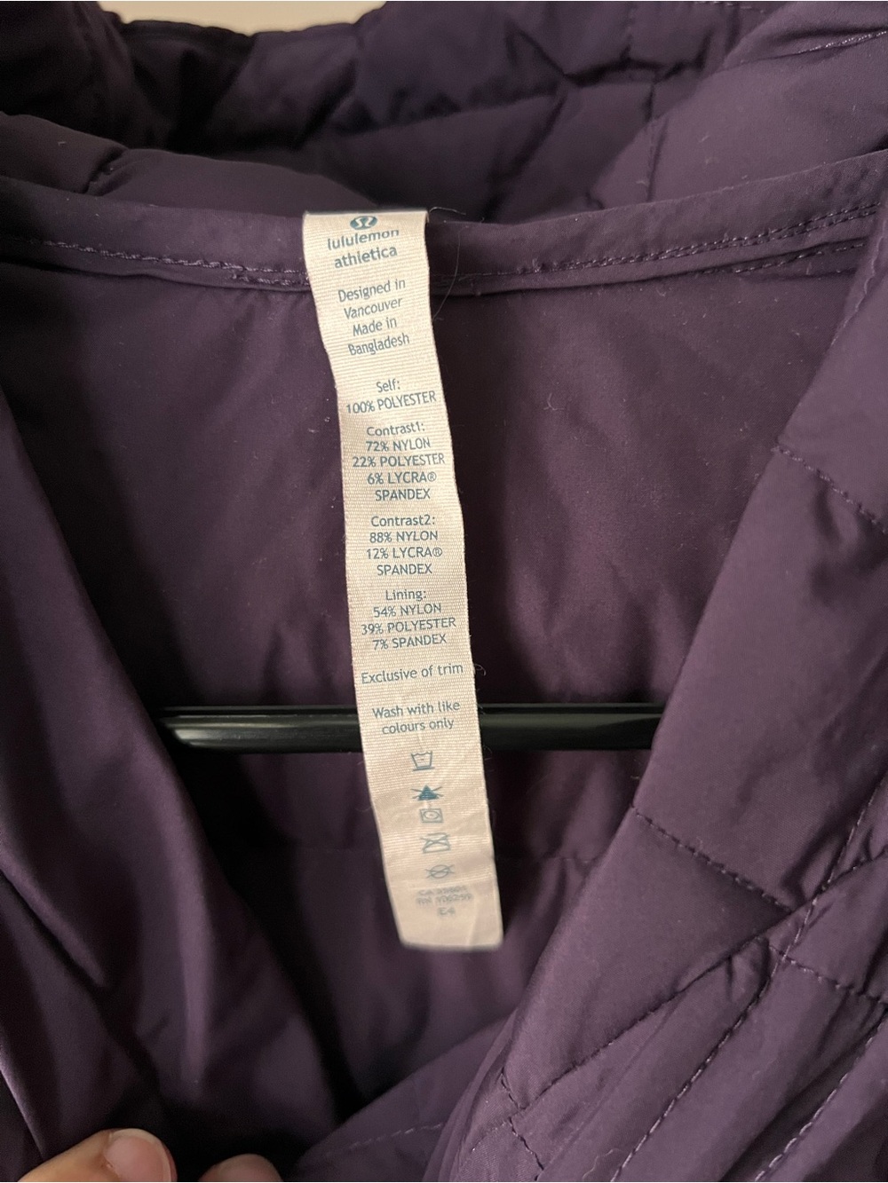 Lululemon fluff off down jacket Purple Quilted Hooded Pullover - Picture 5 of 7